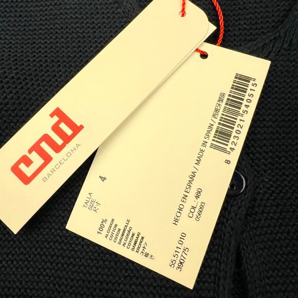 NWT Condor CND Navy Knit Cardigan Sweater - Picture 5 of 6